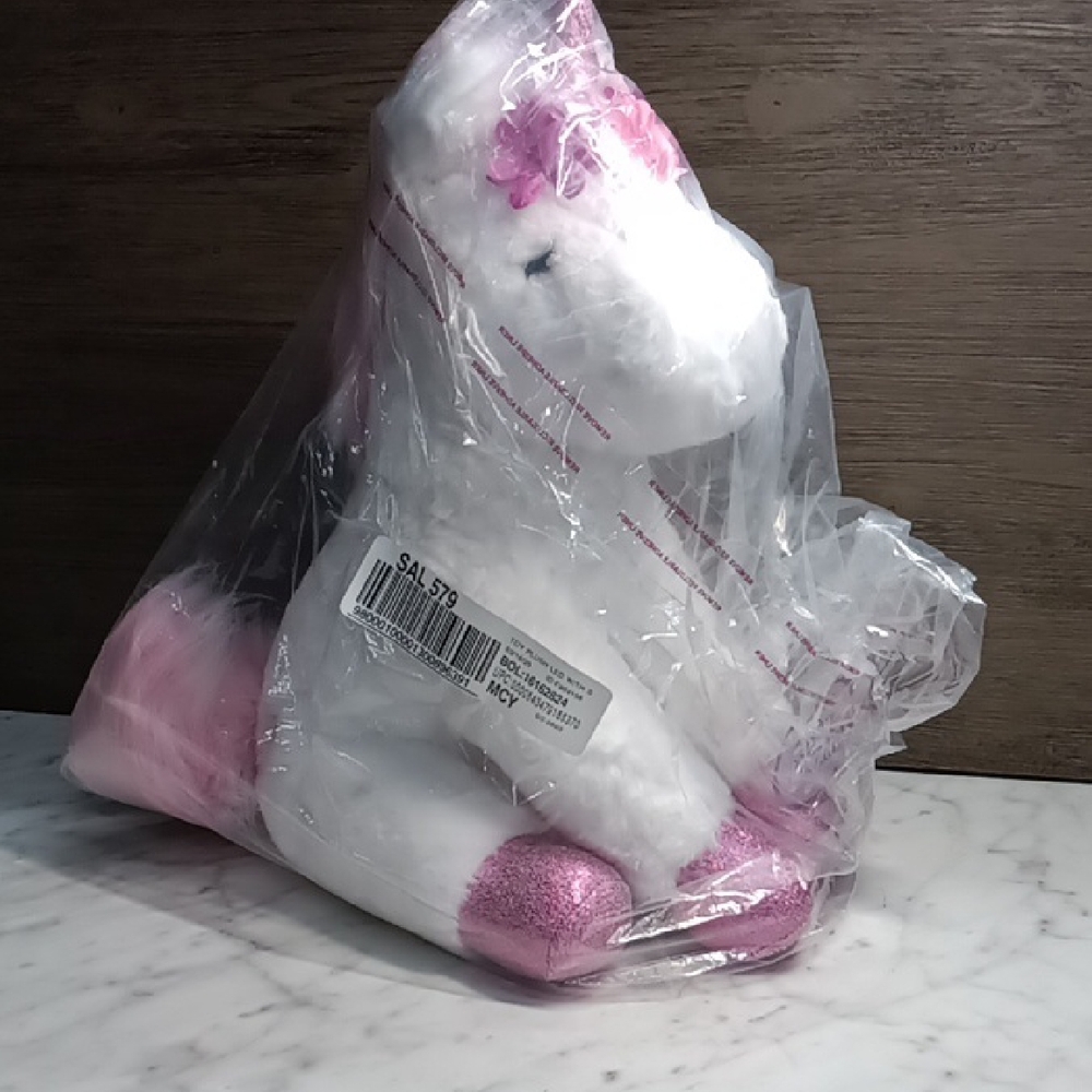 Geoffrey's Toy Box 13' Glow Bright Toy Plush LED With Sound Unicorn; Macy's